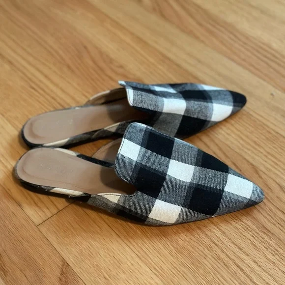 ABOUND Mules Black and White Slip On Size 8.5 - Picture 2 of 6